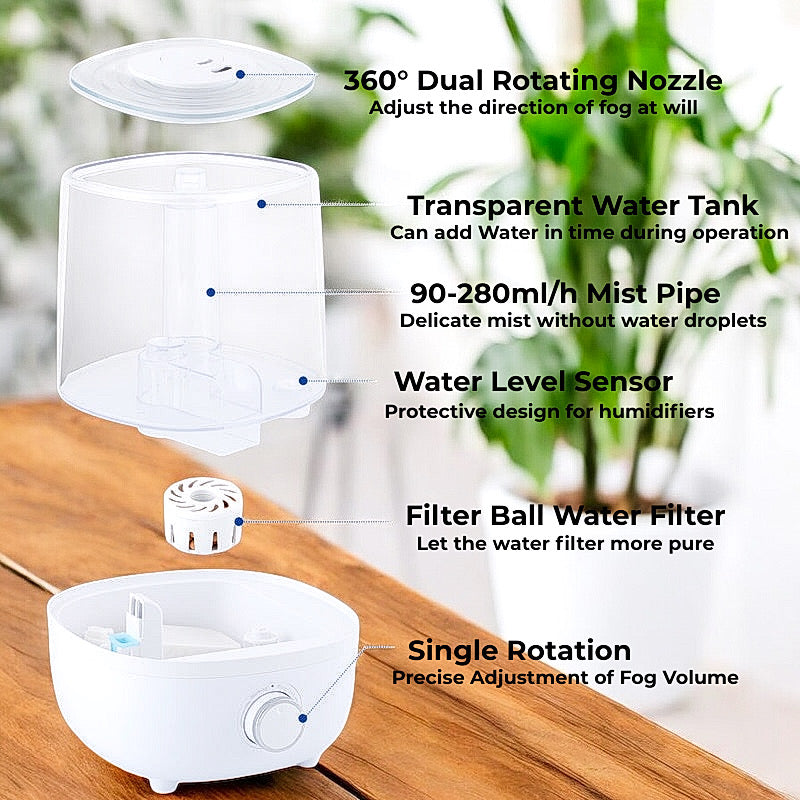 πΏ 4L Essential Oil Humidifier β Compact Design, Clean Mist, Everyday Use