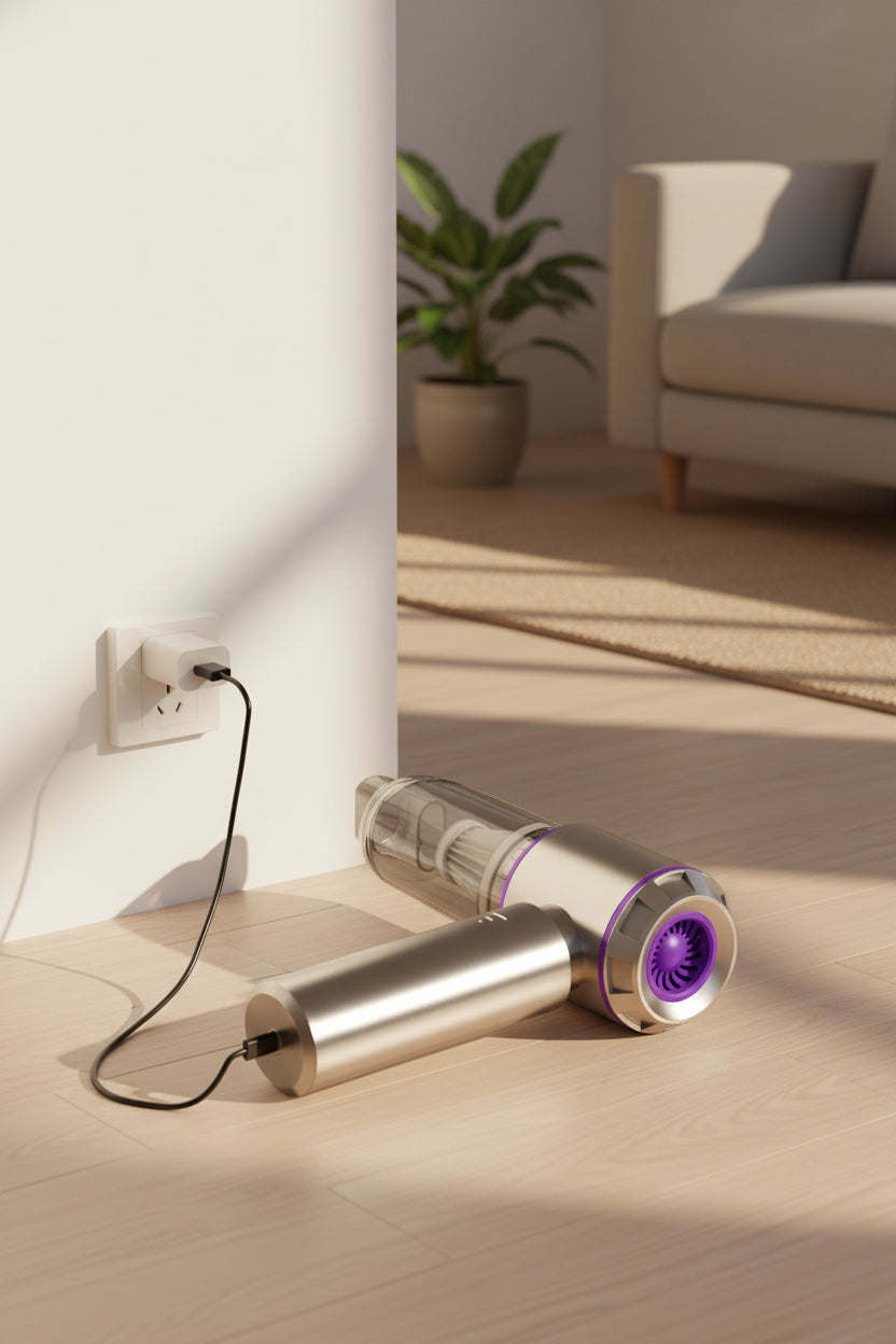 Portable Cordless Vacuum Cleaner 19000Pa – Brushless Motor, USB-C Rechargeable, 3 Speeds | Car & Home