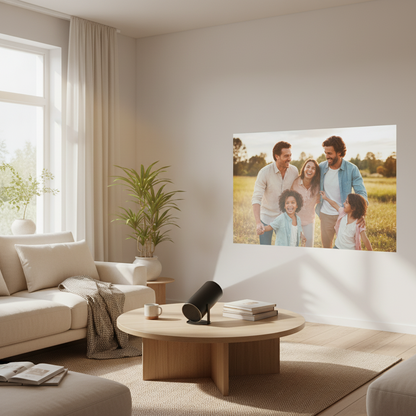Portable Home Projector 1080P Full HD – 200 ANSI Lumens, 100" Screen, Android | Indoor & Outdoor
