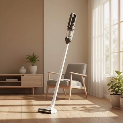 Cordless Car & Home Vacuum Cleaner 6000Pa – 50W Handheld, USB-C Rechargeable, HEPA Filter | White & Black