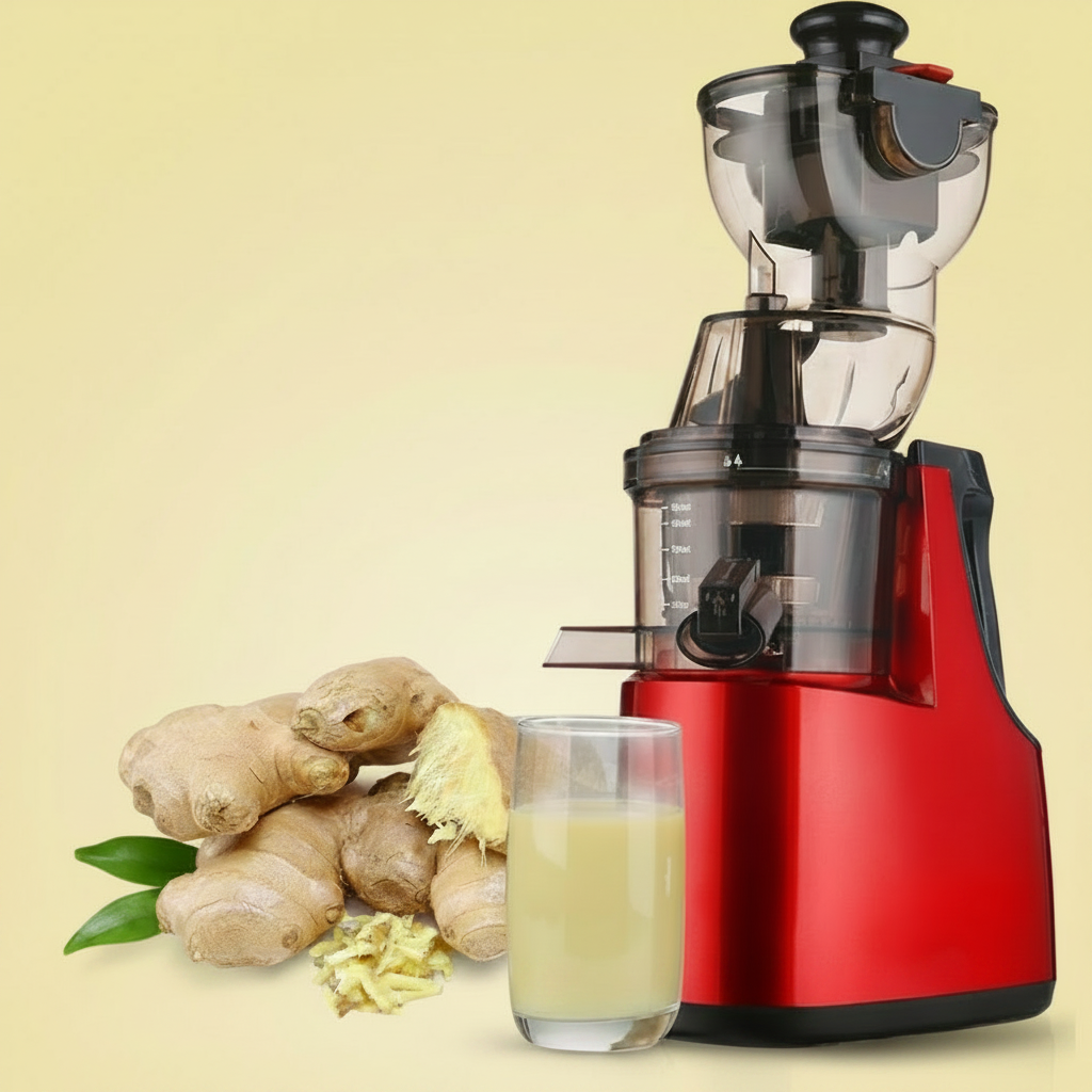 Large Capacity Juice Extractor 12000 RPM – 200W Juicer Machine for Home, Milk Tea Shops & Juice Bars | Ginger & Fruit