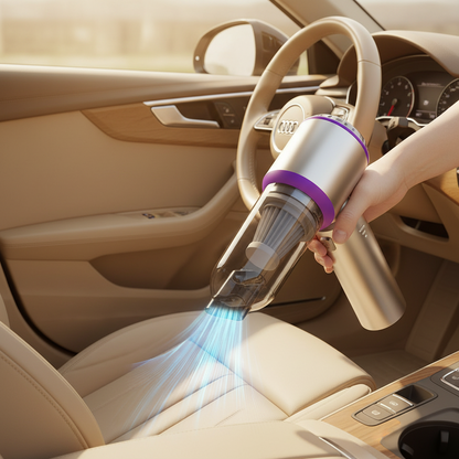 Portable Cordless Vacuum Cleaner 19000Pa – Brushless Motor, USB-C Rechargeable, 3 Speeds | Car & Home